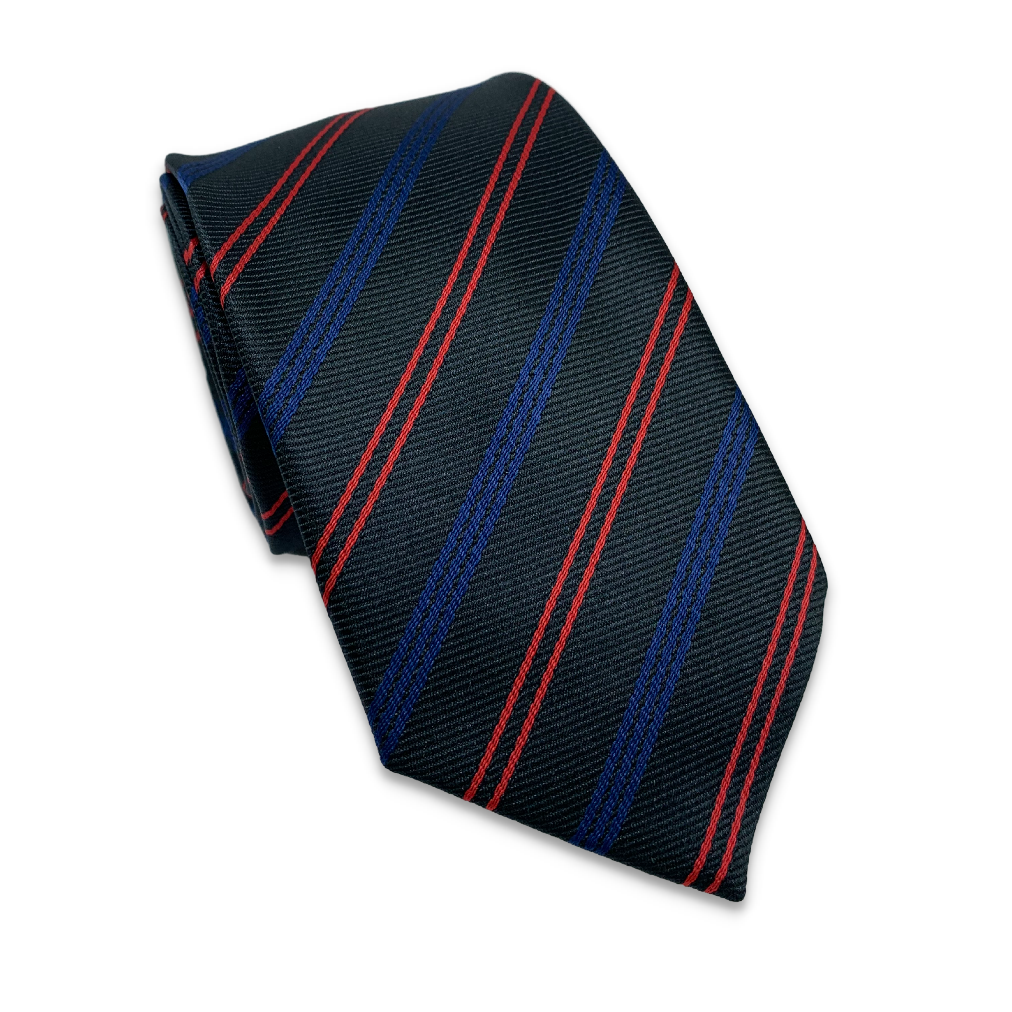 Black / Red & blue stripes