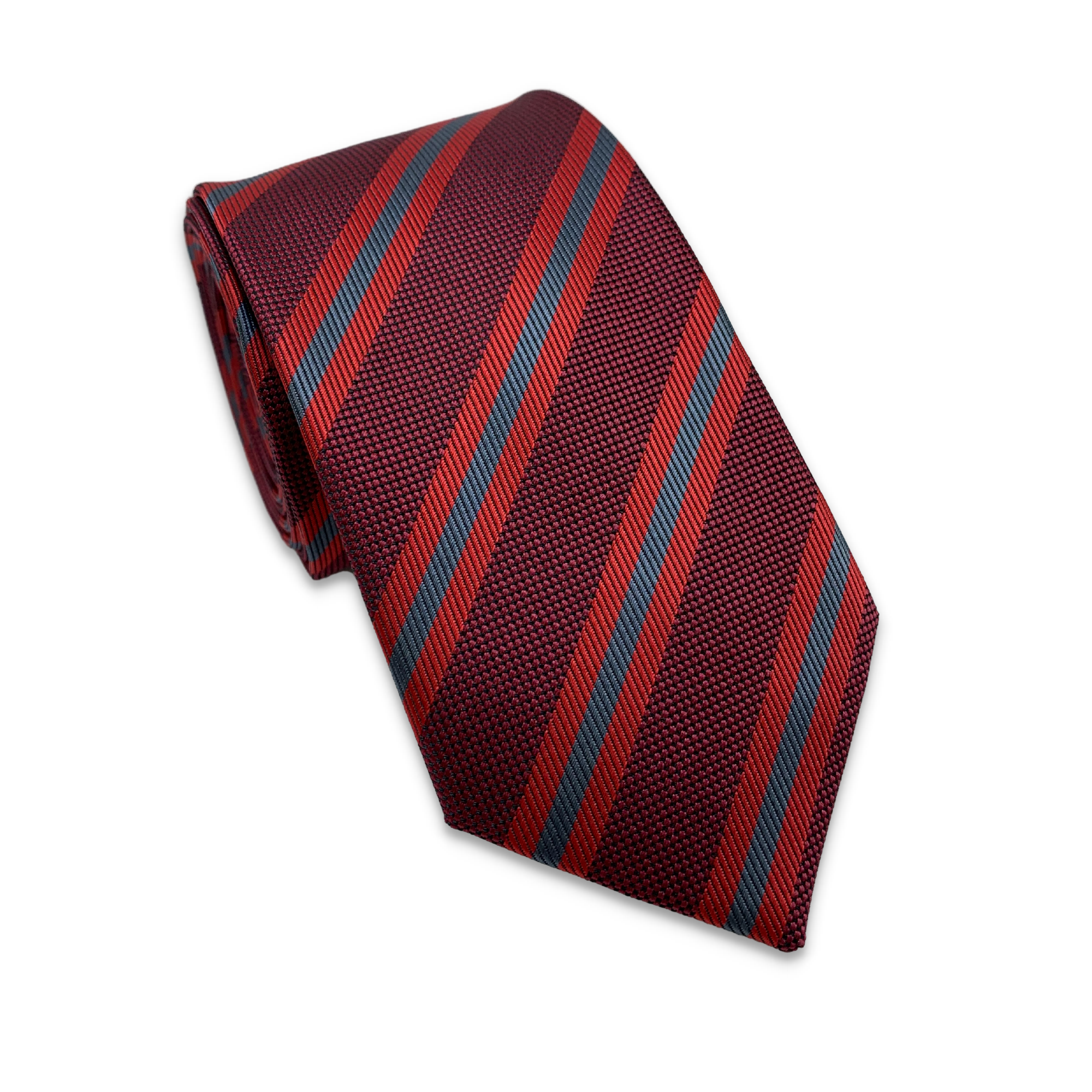 Red / Light Red & Silver stripes