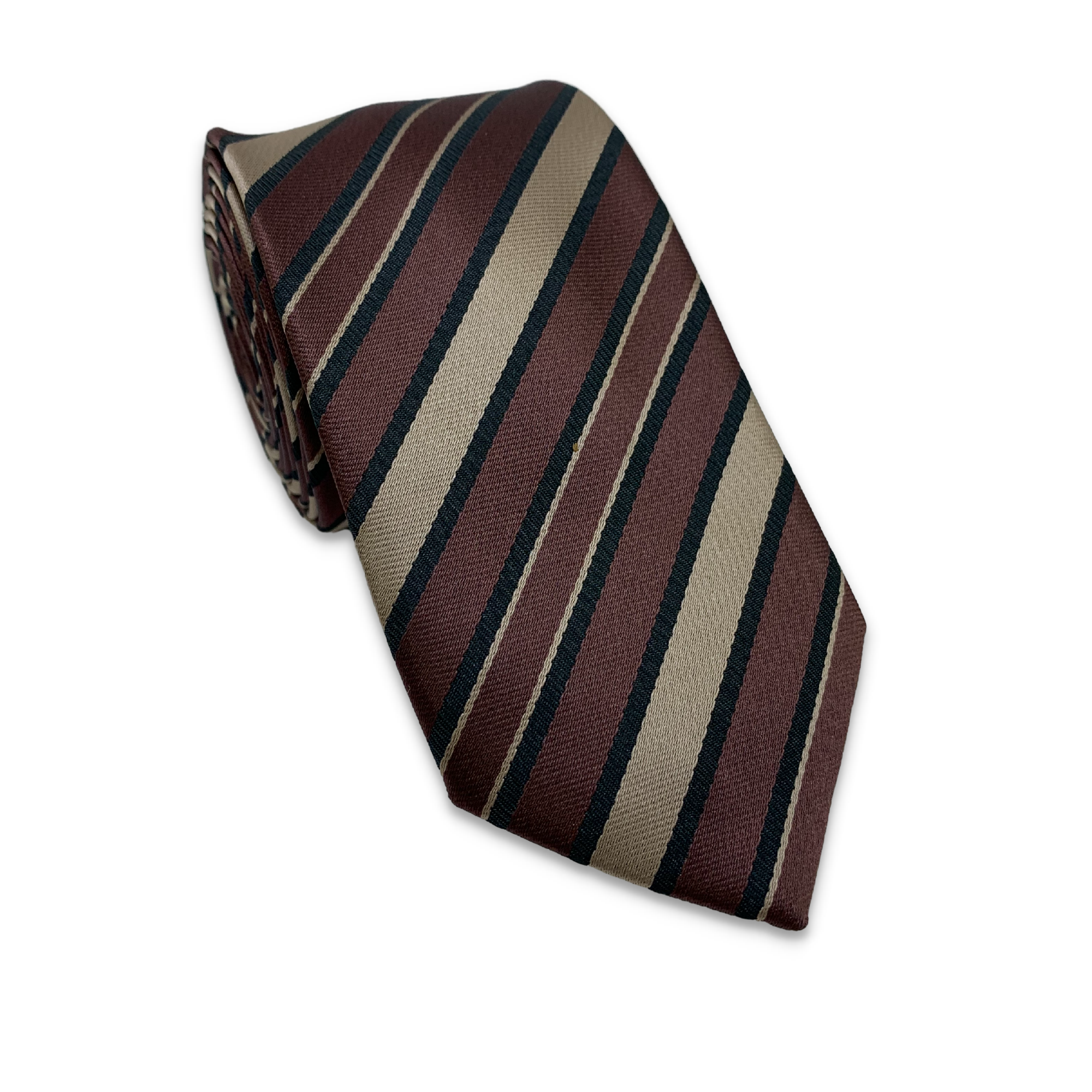 Brown / Beige & Black stripes