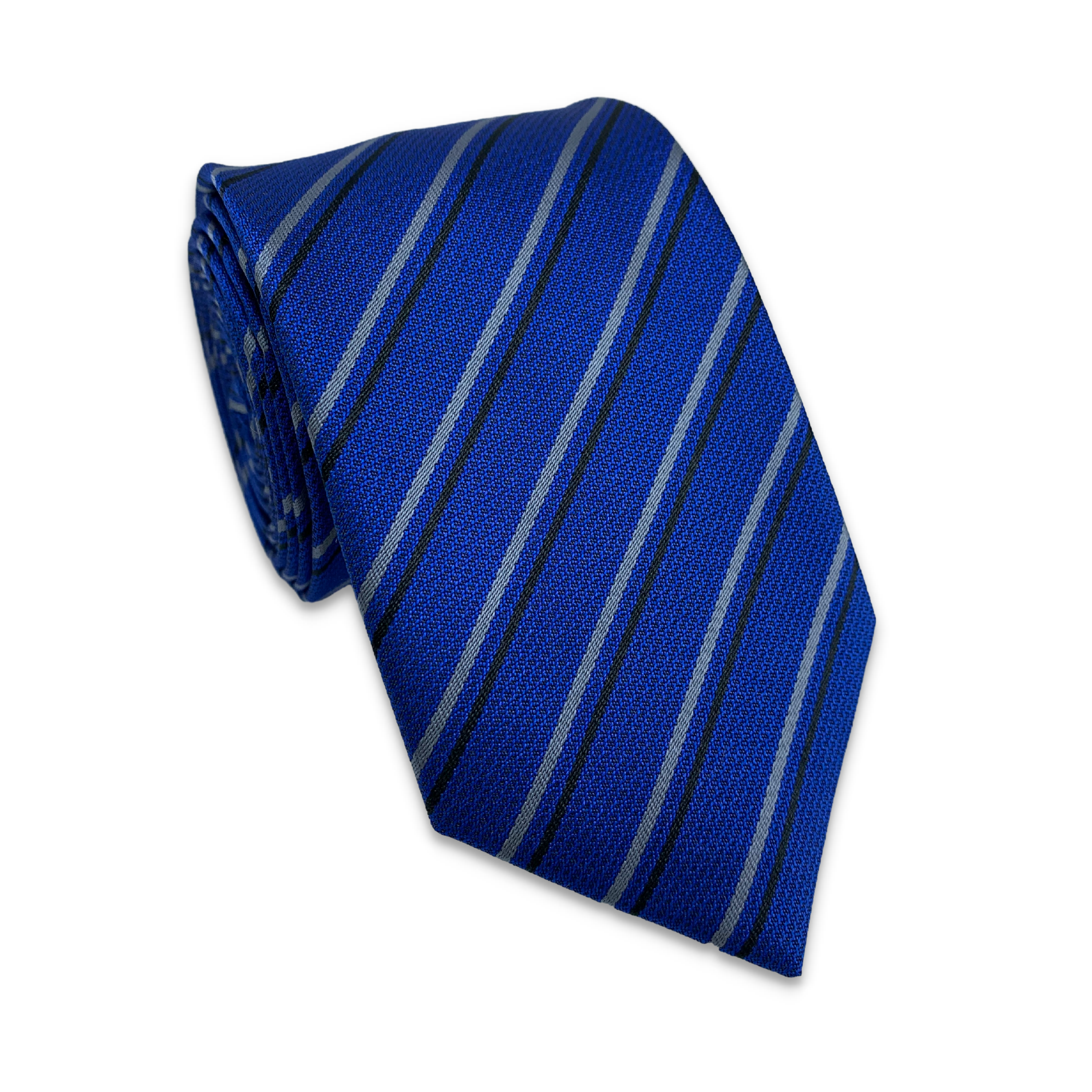 Blue / Grey & black stripes