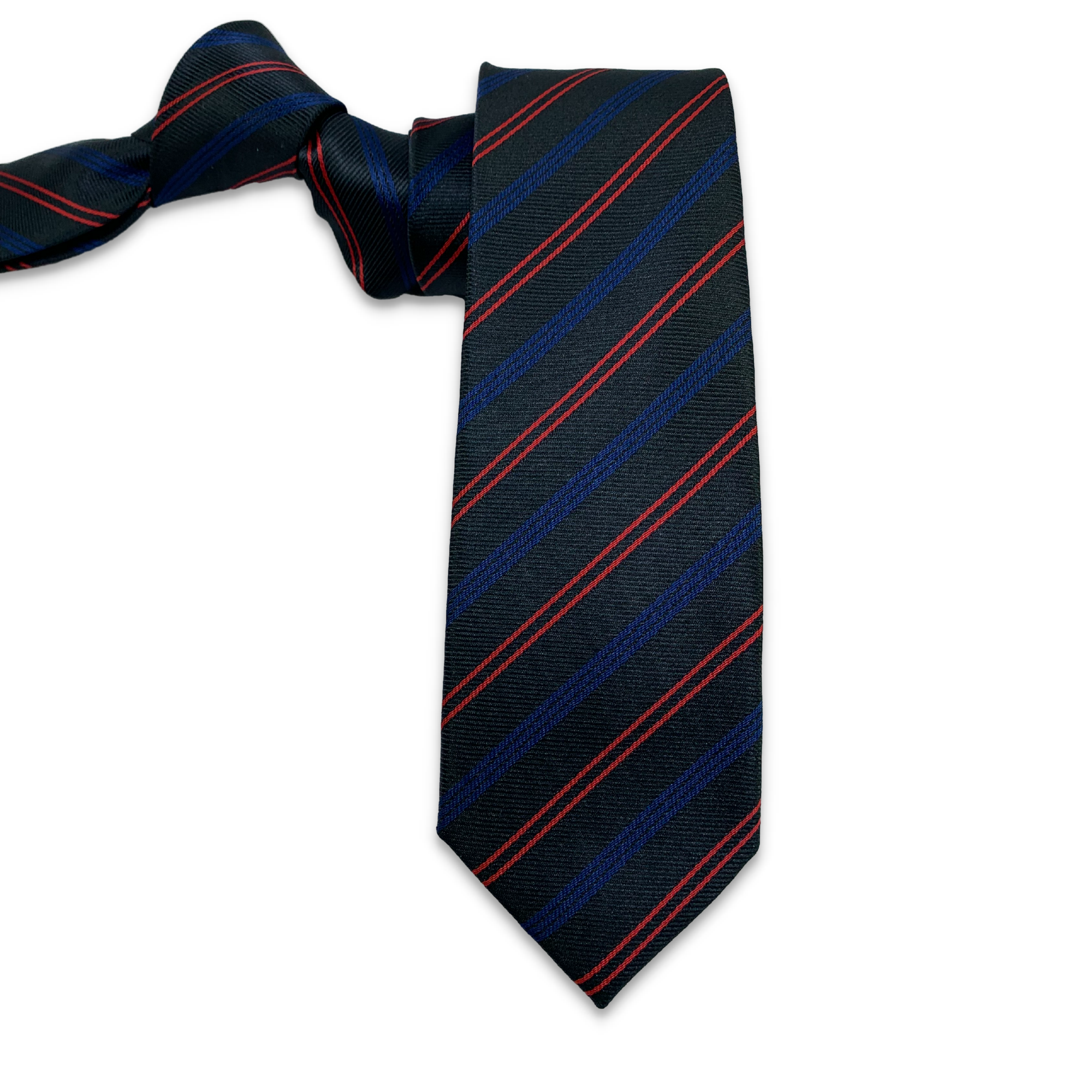 Black / Red & blue stripes