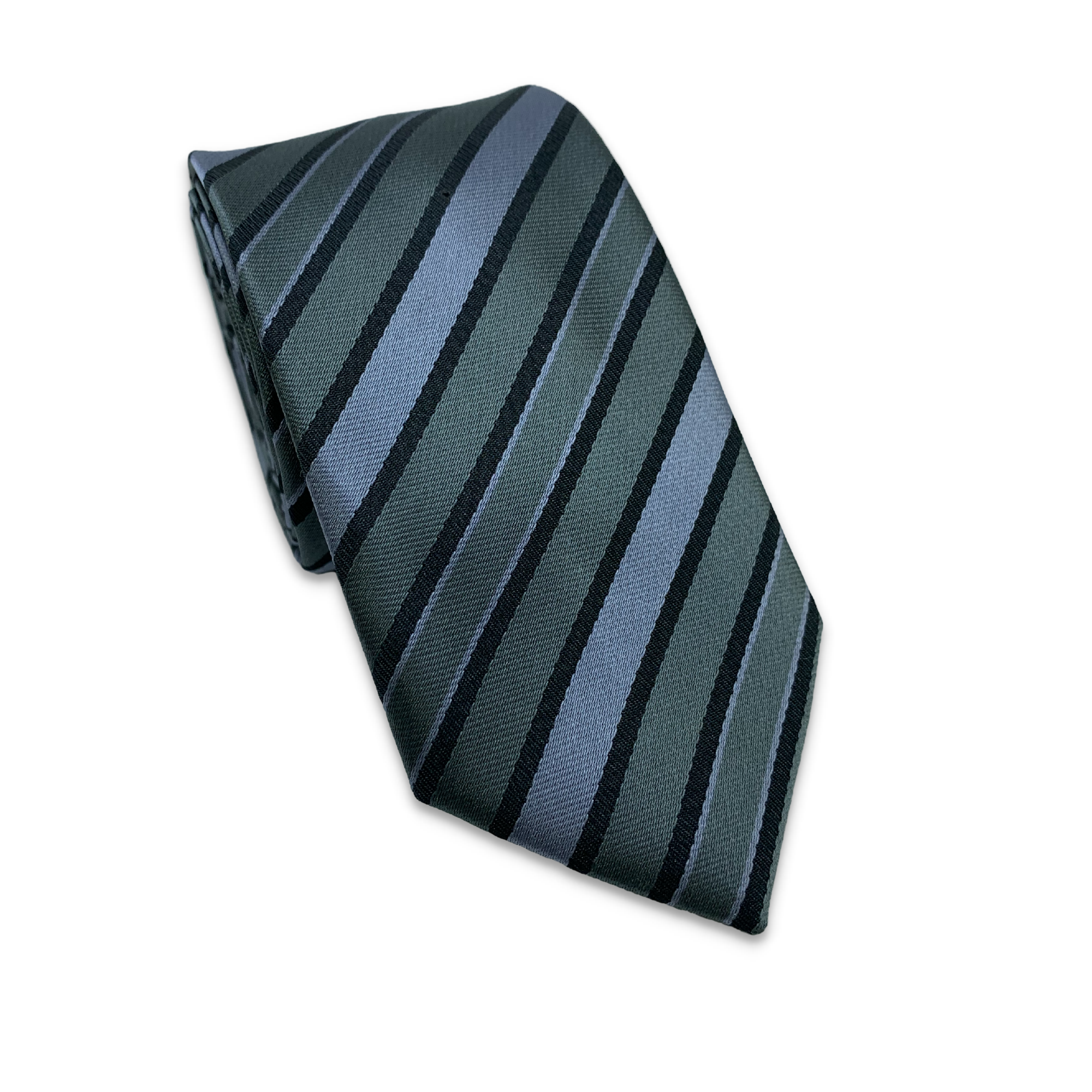 Grey / Silver & Black stripes